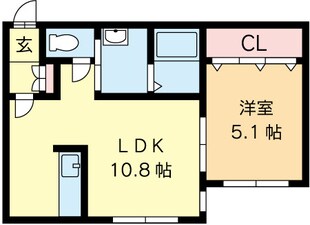 桑園駅 徒歩5分 1階の物件間取画像